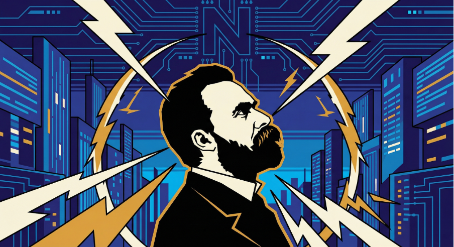 Nietzsche's will to power as self-overcoming — the drive to grow beyond current limits